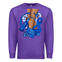 Purple Colon Cancer diva blue ribbon Premium Sweatshirt - NancyCooperArtShop