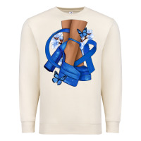 Sandshell Colon Cancer diva blue ribbon Premium Sweatshirt - NancyCooperArtShop