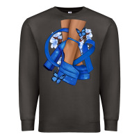 Smoke Colon Cancer diva blue ribbon Premium Sweatshirt - NancyCooperArtShop
