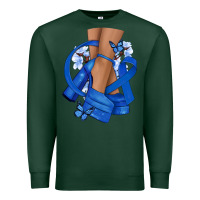 Sports Green Colon Cancer diva blue ribbon Premium Sweatshirt - NancyCooperArtShop