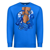 True Royal Colon Cancer diva blue ribbon Premium Sweatshirt - NancyCooperArtShop