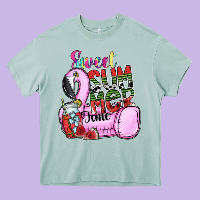 Sweet Summer Time Heavy Core Tee Designed By Sublimationcraftshop