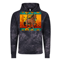 Cloud Black western sunset galloping horse sunflower Vintage Hoodie - Artiststas