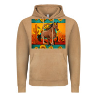 Vintage Camel western sunset galloping horse sunflower Vintage Hoodie - Artiststas