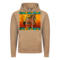 Vintage Coffee western sunset galloping horse sunflower Vintage Hoodie - Artiststas