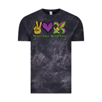 Cloud Black peace love mardi gras Vintage Tee - Jasminsmagicworld