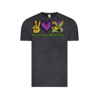 Vintage Black peace love mardi gras Vintage Tee - Jasminsmagicworld