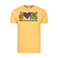 Vintage Mustard peace love mardi gras Vintage Tee - Jasminsmagicworld