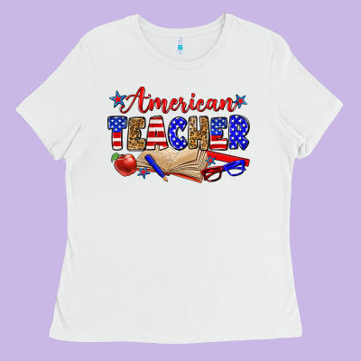 American Teacher Ladies Tee Designed By Zillion Design Studio