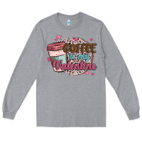 Heather Grey coffee is my valentine Long Sleeve Tee - MaliasSmallBusiness