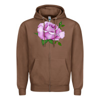 Chestnut Life's Little Pleasures Rose Zipper Hoodie - LillyAllenDesigns