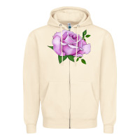 Sandshell Life's Little Pleasures Rose Zipper Hoodie - LillyAllenDesigns