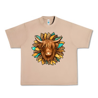 Burro highland cow turquoise sunflower Urban Heavy Tee - Jasminsmagicworld
