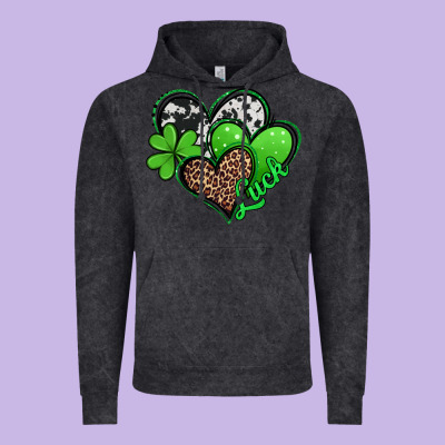 St. Patrick's Day Hearts Vintage Hoodie Designed By Jasminsmagicworld