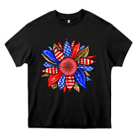 Black America sunflower Heavy Core Tee - Neo Western