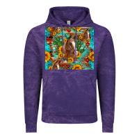 Cloud Purple sunflowers and cactus horses turquoise aztec leopard background Vintage Hoodie - Artiststas