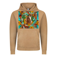 Vintage Camel sunflowers and cactus horses turquoise aztec leopard background Vintage Hoodie - Artiststas