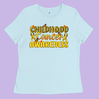 Childhood Cancer Awareness Ladies Tee Designed By Texasbilliewilder