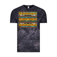 Cloud Black sunflowers leopard cowhide turquoise Vintage Tee - BarkalooDesign