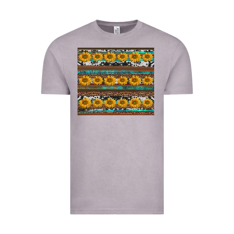 Sunflowers Leopard Cowhide Turquoise Vintage Tee by BarkalooDesign | Teevron