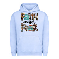 Pigment Grape Ice Western Faith Over Fear Urban Hoodie - FaDigitalArtStudio
