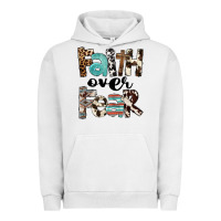 Pigment Lunar Rock Western Faith Over Fear Urban Hoodie - FaDigitalArtStudio