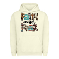 Pigment Pistachio Western Faith Over Fear Urban Hoodie - FaDigitalArtStudio