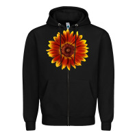 Black Little Becka Sunflower Zipper Hoodie - LillyAllenDesigns
