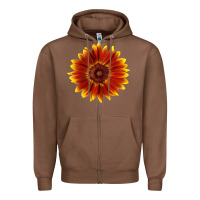 Chestnut Little Becka Sunflower Zipper Hoodie - LillyAllenDesigns