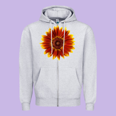 Little Becka Sunflower Zipper Hoodie Designed By Lillyallendesigns