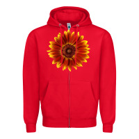 Red Little Becka Sunflower Zipper Hoodie - LillyAllenDesigns