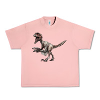 Salmon Deinonychus Urban Heavy Tee - LillyAllenDesigns