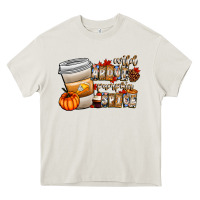 Cream wild about pumpkin spice Heavy Core Tee - CowhideDigitalArt