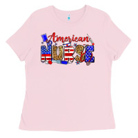 Bubblegum Pink American nurse Ladies Tee - Zillion Design Studio