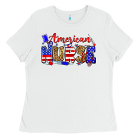 White American nurse Ladies Tee - Zillion Design Studio