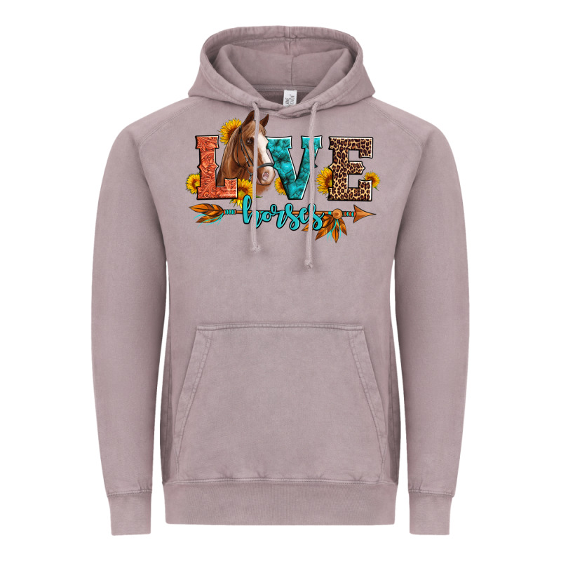 Love Horses  Leather Turquoise Leopard Vintage Hoodie by Artiststas | Teevron