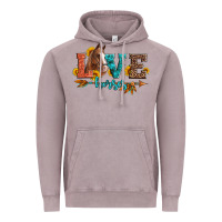 Vintage Zinc love horses  leather turquoise leopard Vintage Hoodie - Artiststas