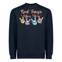 Navy god says you are easter Heavyweight Sweatshirt - MaliasSmallBusiness