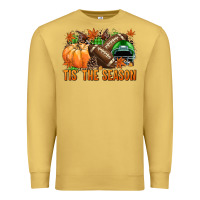 Antique Gold Tis' the season Football green helmet Premium Sweatshirt - NancyCooperArtShop