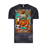 Cloud Black Western Farm Life Vintage Tee - LillyAllenDesigns