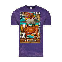 Cloud Purple Western Farm Life Vintage Tee - LillyAllenDesigns
