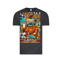 Vintage Black Western Farm Life Vintage Tee - LillyAllenDesigns