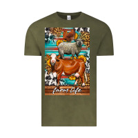 Vintage Olive Western Farm Life Vintage Tee - LillyAllenDesigns