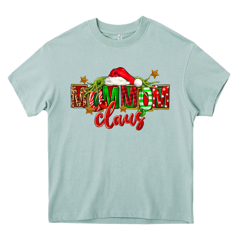 Christmas Mom Mom Claus Heavy Core Tee by FaDigitalArtStudio | Teevron