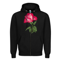 Black Love At First Sight Rose Zipper Hoodie - LillyAllenDesigns