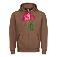 Chestnut Love At First Sight Rose Zipper Hoodie - LillyAllenDesigns