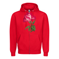 Red Love At First Sight Rose Zipper Hoodie - LillyAllenDesigns