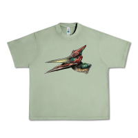 Oil Green Pteranodon Face Urban Heavy Tee - LillyAllenDesigns