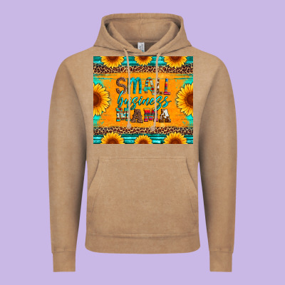 Small Business Mama Leopard Turquoise Aztec Serape Cowhide Sunflowers Vintage Hoodie Designed By Artiststas