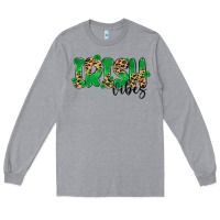 Heather Grey ırısh vibes Long Sleeve Tee - MaliasSmallBusiness